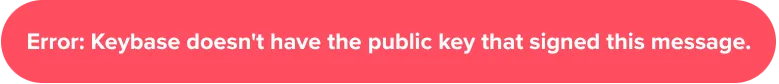 Keybase public key error