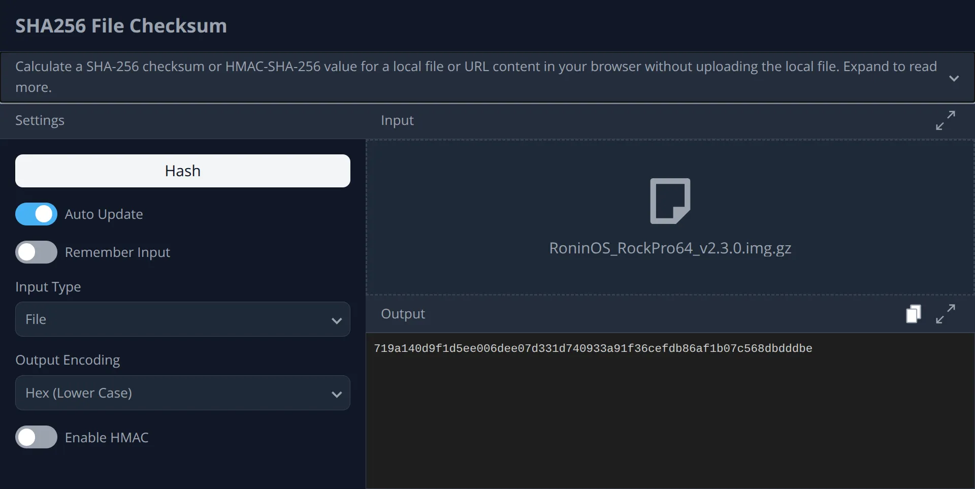 SHA256 Checksum